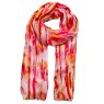 Zelly Orange Watercolour Stripe Scarf image of the scarf on a white background