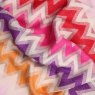 Zelly Hot Pink Zig Zag Scarf close up image of the scarf material