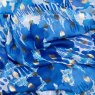Zelly Blue Dabs Scarf close up image of the scarf material