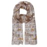 Zelly Taupe Dabs Scarf image of the scarf on a white background