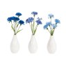 Floralsilk Cornflowers In Geometric Vase image of the vases on a white background