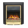 Dimplex Kingsley Brass Deluxe Electric Fire image of the front of the electric fire on a white background