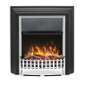 Dimplex Kingsley Chrome Deluxe Electric Fire front on image of the electric fire on a white background