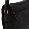 Woodbridge Medium Black Canvas Cross Body Bag close up image of the bag on a white background