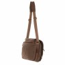 Woodbridge Medium Brown Canvas Cross Body Bag angled image of the bag on a white background