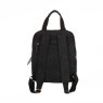 Woodbridge Black Canvas Backpack image of the back of the backpack on a white background