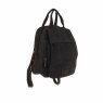 Woodbridge Black Canvas Backpack angled image of the backpack on a white background