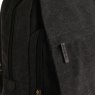 Woodbridge Black Canvas Backpack close up image of the backpack