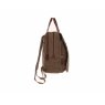 Woodbridge Brown Canvas Backpack side on image of the backpack on a white background