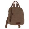 Woodbridge Brown Canvas Backpack angled image of the backpack on a white background