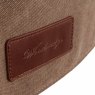 Woodbridge Brown Canvas Backpack close up image of the backpack on a white background