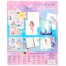 Topmodel Create Your Topmodel Fantasy Colouring Book image of the back cover of the book on a white background