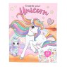 Ylvi Create Your Own Unicorn Colouring Book image of the front cover of the book on a white background