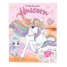 Ylvi Create Your Own Unicorn Colouring Book image of the front cover of the book on a white background