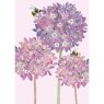 Otter House Watercolour Alliums Pack Of 6 Mini Notecards image of the note card on a white background