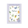 Otter House Pretty Floral Pack Of 6 Mini Notecards image of the notecards in packaging on a white background