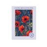 Otter House Watercolour Poppies Pack Of 6 Mini Notecards image of the notecards in packaging on a white background