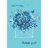 Otter House Blue Willow Floral Envelope Pack Of 6 Mini Notecards image of the notecard on a white background