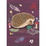 Otter House RSPB Peeping Hedgehog Pack Of 6 Mini Notecards image of the notecard on a white background