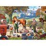 Gibsons Farrier On The Farm 500 Piece Puzzle image of the completed puzzle on a white background