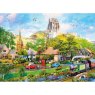 Gibsons Below Corfe Castle 1000 Piece Puzzle image of the completed puzzle on a white background