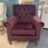 Alexander & James Sofia Chair in Plush Brinjal