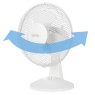Igenix 9" White Desk Fan angled image of the fan on a white background