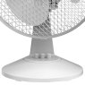 Igenix 9" White Desk Fan close up image of the fan on a white background