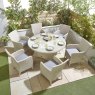 Portland 6 Seater Round Set lifestyle image of the dining set