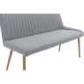 Fabric Line Light Grey Left Hand Facing Corner Bench Part angled image of the bench on a white background