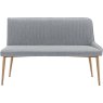 Fabric Line Light Grey Left Hand Facing Corner Bench Part front on image of the bench on a white background