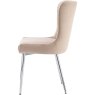 Button Back Taupe Velvet Dining Chair side on image of the chair on a white background