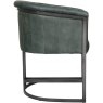 Leather & Iron Classic Tub Chair In Light Grey side on image of the chair on a white background