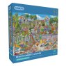 Gibsons Beachcomber's Garden 1000 Piece Puzzle image of the puzzle box on a white background