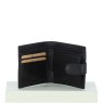 Fonz Leather Mens Classic 3 Card And ID Billfold Wallet Black Front