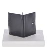 Fonz Leather Mens 6 Card ID And Coins Dual Billfold Wallet Black Reverse