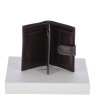 Fonz Leather Mens 6 Card ID And Coins Dual Billfold Wallet Brown Front