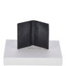 Fonz Leather Mens Tanned 8 Card Holder Wallet Black Front