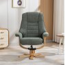 Sardinia Fern Fabric Chair And Stool Set front on lifestyle image of the chair