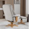 Sardinia Greige Fabric Chair And Stool Set lifestyle image of the back of the chair