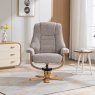 Sardinia Oat Fabric Chair And Stool Set lifestyle image of the front of the chair