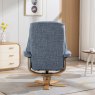 Sardinia Ocean Fabric Chair And Stool Set lifestyle image of the back of the chair