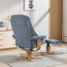 Sardinia Ocean Fabric Chair And Stool Set lifestyle image of the back of the chair