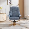Sardinia Ocean Fabric Chair And Stool Set lifestyle image of the front of the chair
