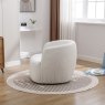 Alma Ivory Swivel Chair side on lifestyle image of the chair
