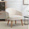 Iris Snow Accent Chair angled lifestyle image of the chair