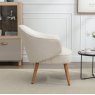 Iris Snow Accent Chair side on lifestyle image of the chair