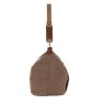 Woodbridge Large Brown Canvas Holdall side on image of the holdall on a white background