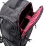 Highbury Kensington Black Wheeled Backpack image of inside the bag on a white background