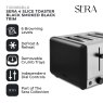 Tower Sera 4 Slice Toaster Black Details